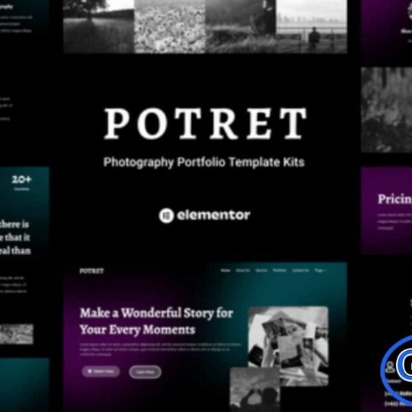 Potret – Photography Portfolio Elementor Template Kit Potret is a modern Photography Portfolio Elementor Template Kit crafted for photographers, creative agencies, and corporate teams who want to present their work in a clean and professional style. Designed with a sleek and visually focused layout, Potret helps you build an impressive portfolio website without any coding skills.