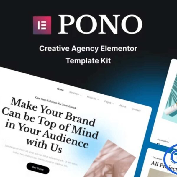 Pono – Creative Agency Elementor Template Kit Pono is a sleek and modern Creative Agency Elementor Template Kit designed for branding agencies, studios, design firms, and professional creative service providers. With its minimalist yet visually captivating layout, this template kit helps you showcase your brand identity, portfolio, and services with clarity and elegance.