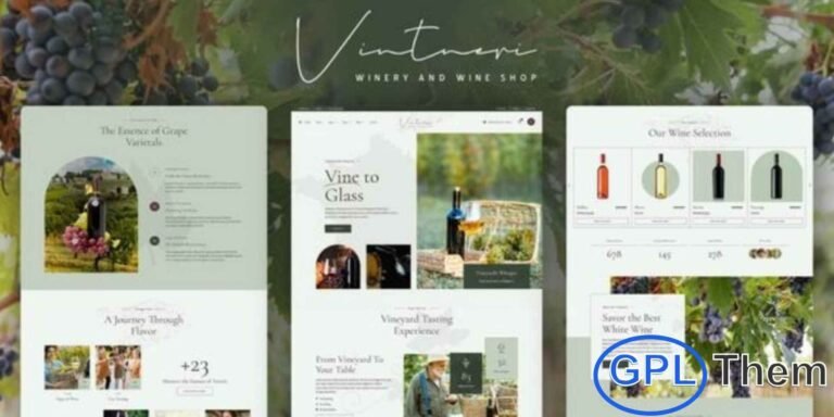 Vineyardi – Wine Shop & Winery Elementor Pro Template Kit Vineyardi is an elegant and modern Elementor Pro Template Kit designed for wine shops, vineyards, wineries, and wine-tasting businesses. Crafted for seamless integration with the Elementor Page Builder plugin, this kit allows you to build a refined and professional WordPress website effortlessly.