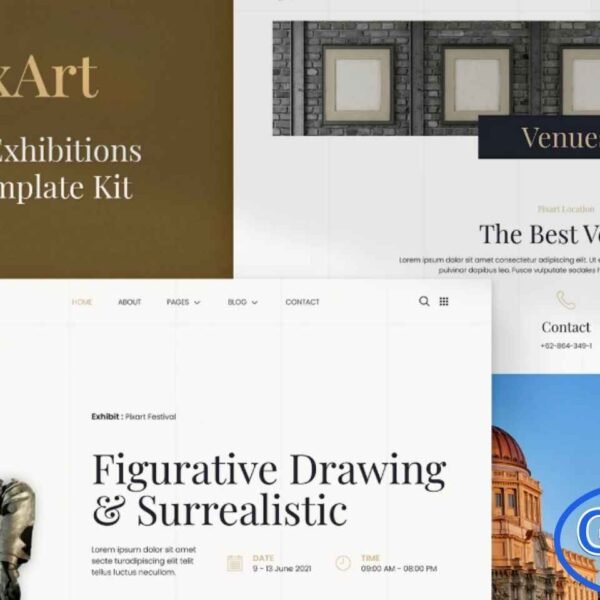 Pixart – Arts & Crafts Exhibition Elementor Template Kit Pixart is a beautifully crafted Elementor Template Kit designed to help you build a modern and professional website for art galleries, museums, craft exhibitions, and creative showcases. With its visually rich layouts and elegant structure, this kit makes it easy to highlight artworks, events, ticketing details, venues, and more.