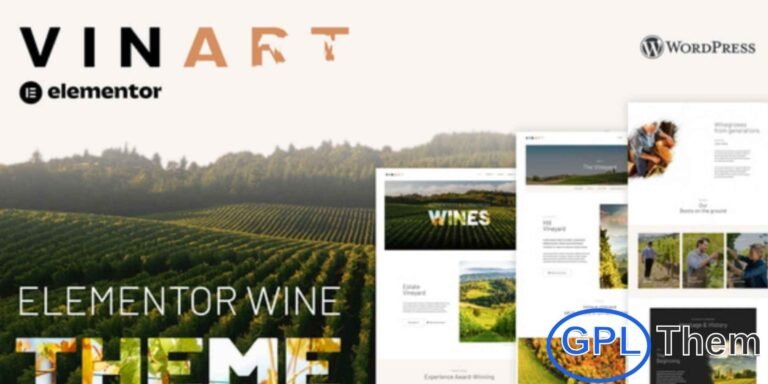 Vinart – Wine Brand & Vineyard Elementor Template Kit Vinart is a sophisticated and modern Elementor Template Kit designed specifically for wineries, vineyards, and wine brands looking to build a strong online presence. With its elegant design and business-focused elements, Vinart makes it effortless to showcase your wine collections, promote tastings, and sell products online.