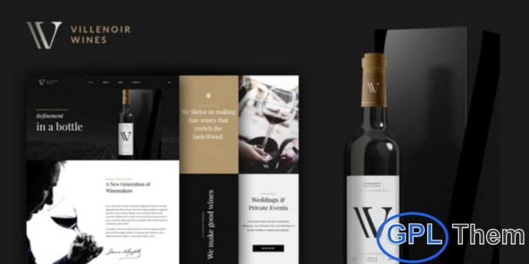 Villenoir – Wine & Vineyard Elementor Pro Template Kit Villenoir is a refined and elegant Elementor Pro Template Kit crafted for wineries, vineyards, wine bars, and premium wine retailers. Designed with sophistication and usability in mind, Villenoir allows you to showcase your wine collections, share your brand story, and create an immersive shopping experience with ease.