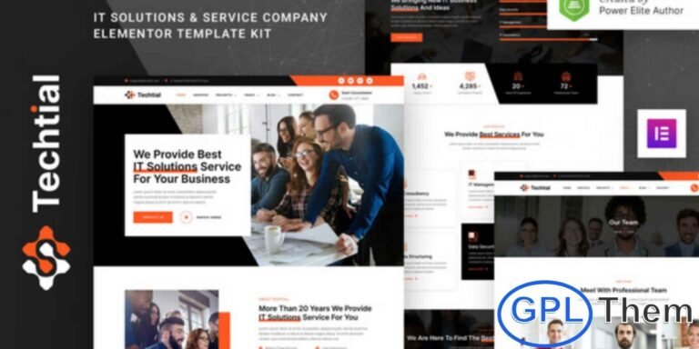 Techtial – IT Solutions & Services Company Elementor Template Kit Techtial is a sleek and modern Elementor Template Kit crafted for IT solutions, technology companies, software startups, web agencies, SaaS providers, and all IT-related businesses. Built with a clean and professional design, Techtial helps you create a powerful online presence with ease.