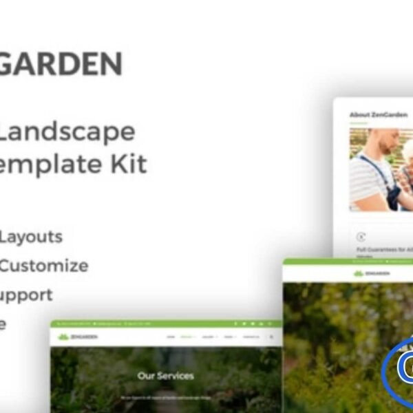 ZenGarden – Garden & Landscape Elementor Template Kit ZenGarden is a modern and elegant Elementor Template Kit designed specifically for gardeners, landscapers, and outdoor design companies. Built with the latest web technologies such as HTML5 and CSS3, it ensures high performance, clean structure, and a visually stunning experience.