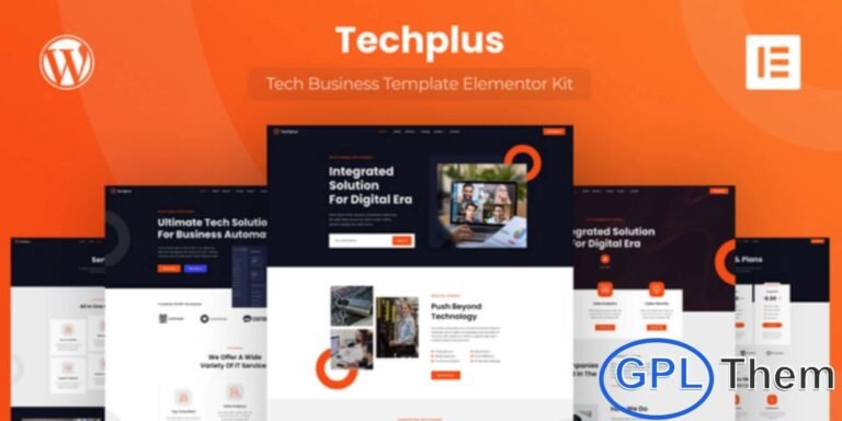 Techplus – Tech Business Elementor Template Kit Techplus is a modern and professional Elementor Template Kit designed for technology companies, IT agencies, startups, and business enterprises. It allows you to create stunning websites quickly and efficiently, showcasing your products or services in an elegant, high-performing layout.