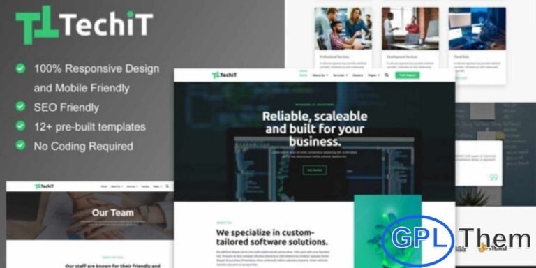 TechIT – Tech Company Elementor Template Kit TechIT is a modern and professional Elementor Template Kit designed specifically for technology companies, startups, and digital service providers. Featuring a clean and simple design, it helps you create a powerful online presence for your tech business with ease.