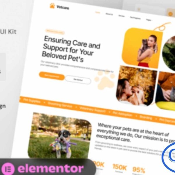 VetCare – Pet Care & Veterinary Elementor Template Kit VetCare is a modern, clean, and fully responsive Elementor Template Kit designed for Veterinary Clinics, Pet Care Centers, Animal Hospitals, and Grooming Services. With its professional design and easy customization, VetCare helps you create a trustworthy and visually appealing online presence that connects with pet owners and highlights your animal care expertise.