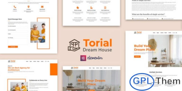 Torial – Interior Design Elementor Template Kit Torial is a modern and elegant Elementor Template Kit designed for interior designers, architecture firms, creative studios, and construction businesses. With its clean and professional layout, Torial allows you to beautifully showcase your projects, services, and portfolio with ease.