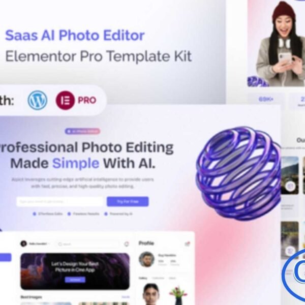 Aipict – SaaS AI Photo Editor Website Elementor Pro Template Kit Aipict is a modern and versatile Elementor Pro Template Kit crafted for SaaS-based AI photo editing platforms, tech startups, and creative software companies. Designed with a clean, futuristic, and fully responsive layout, Aipict helps you build a professional website that highlights your AI tools, editing features, and subscription plans.
