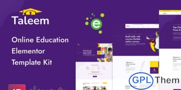 Taleem – Online Education Elementor Template Kit Taleem is a versatile and modern Elementor Template Kit crafted for online education, eLearning platforms, schools, and training centers. Designed to help you build a professional educational website with ease, Taleem works seamlessly with the Elementor Page Builder in WordPress.