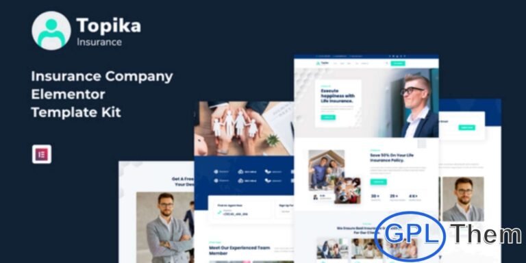 Topika – Insurance Agency Elementor Template Kit Topika is a modern and professional Elementor Template Kit designed for insurance agencies, finance companies, consulting firms, and multipurpose business websites. With its clean, elegant, and user-friendly layout, this kit helps you build a strong online presence that reflects trust and professionalism.