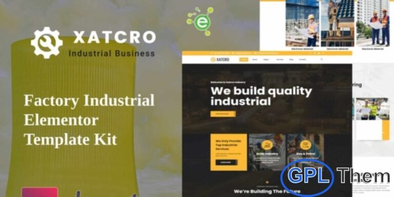 Xatcro – Factory & Industrial Elementor Template Kit Xatcro is a professional Elementor Template Kit crafted for construction, engineering, manufacturing, and industrial businesses. Designed with a modern and functional layout, it helps you build a strong online presence for your company with ease. Perfect for factories, contractors, and commercial service providers, Xatcro offers a clean, responsive, and user-friendly design that works seamlessly on all devices.
