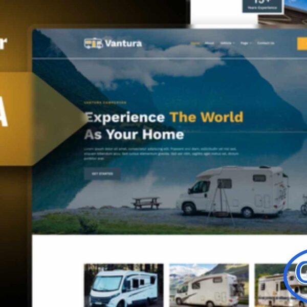 Vantura – Campervan & RV Rental Elementor Template Kit Vantura is a modern and professional Elementor Template Kit designed for campervan, RV rental, and motorhome rental businesses. With its clean, responsive design and 10+ pre-built templates, Vantura makes it easy to create a stunning website for your adventure tourism or vehicle rental services.