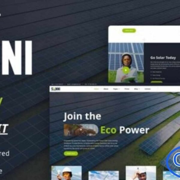 Sunni – Solar Energy Elementor Template Kit Sunni is a modern and eco-friendly Elementor Template Kit designed for solar energy companies, renewable energy businesses, and green technology services. This kit allows you to quickly build a professional website for your solar business using the Elementor Page Builder for WordPress — no coding required.