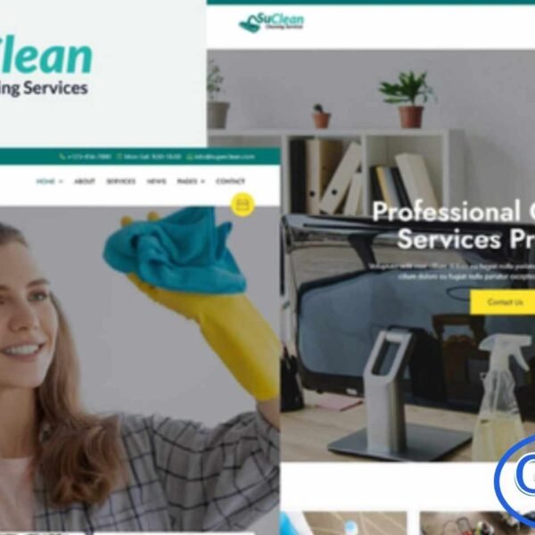 SuClean – Cleaning Services Elementor Template Kit SuClean is a modern and professional Elementor Template Kit designed for cleaning services, laundry businesses, disinfection services, and floor cleaning companies. With its clean and creative design, SuClean helps you build a visually appealing website that showcases your services, pricing, and customer testimonials effectively.