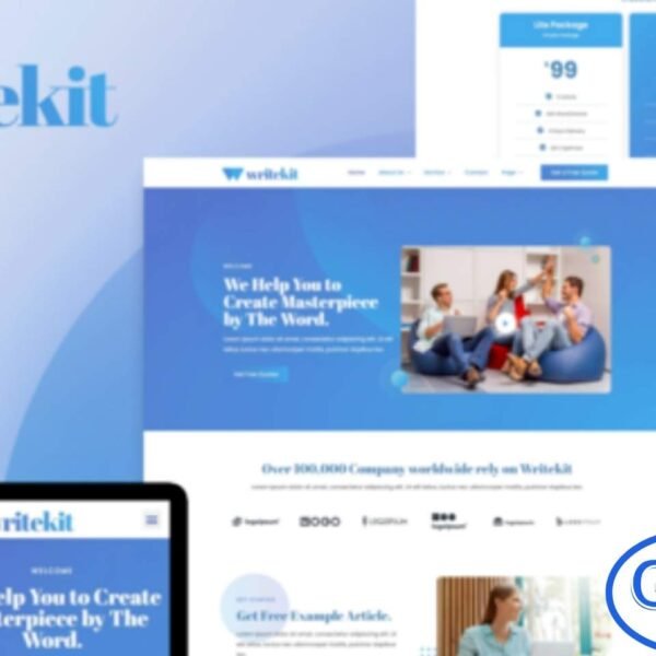 WriteKit – Content Writing Services Agency Elementor Template Kit WriteKit is a modern Elementor Template Kit specially crafted for content writing and copywriting agencies. Featuring 12 pre-built, professionally designed templates, it helps you build a fully responsive and visually appealing website without coding.