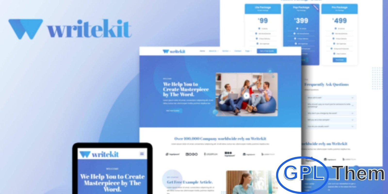 WriteKit – Content Writing Services Agency Elementor Template Kit WriteKit – Content Writing Services Agency Elementor Template Kit WriteKit is a modern Elementor Template Kit specially crafted for content writing and copywriting agencies. Featuring 12 pre-built, professionally designed templates, it helps you build a fully responsive and visually appealing website without coding.