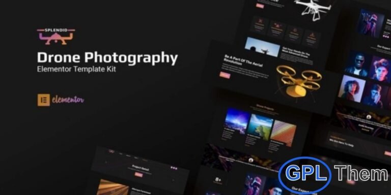 Splendid – Drone Photography Elementor Template Kit Splendid is a modern and professional Elementor Template Kit designed for drone photographers, aerial videographers, and photography businesses. With its clean and visually engaging layouts, Splendid allows you to quickly build a stunning website using the Elementor Page Builder plugin for WordPress — no coding required.