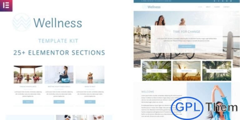 Wellness – Health & Yoga Elementor Template Kit Wellness is a modern and calming Elementor Template Kit featuring 25+ beautifully designed layouts crafted for websites related to health, wellness, yoga, meditation, mental health, and beauty. The kit showcases a fresh blue and white color scheme with clean, airy visuals that inspire relaxation and positivity.