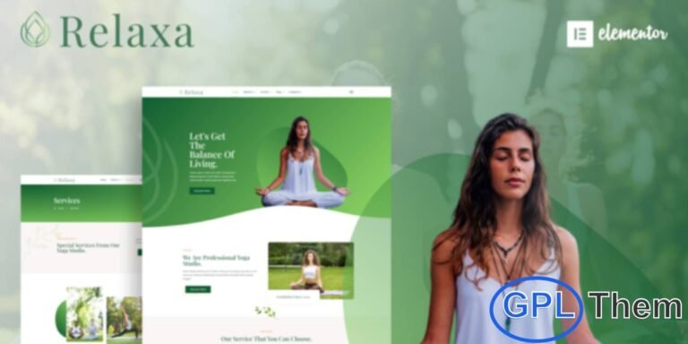 Relaxa – Yoga Teacher & Studio Elementor Template Kit Relaxa is a modern and creative Elementor Template Kit designed for yoga studios, instructors, meditation centers, and wellness businesses. Featuring 12 pre-built templates with sleek and contemporary designs, Relaxa makes it easy to create a professional website that showcases classes, schedules, instructors, and wellness programs.