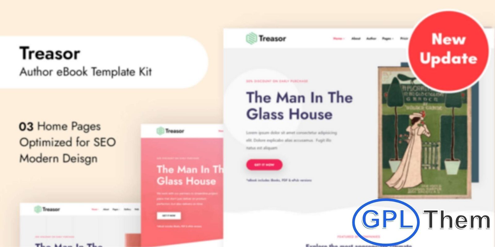 Treasor – Author eBook Elementor Template Kit Treasor – Author eBook Elementor Template Kit Treasor is a modern and elegant Elementor Template Kit designed specifically for authors, writers, and eBook marketers. Perfect for promoting and selling books, eBooks, or digital publications, Treasor helps you build a professional and visually captivating website with ease.