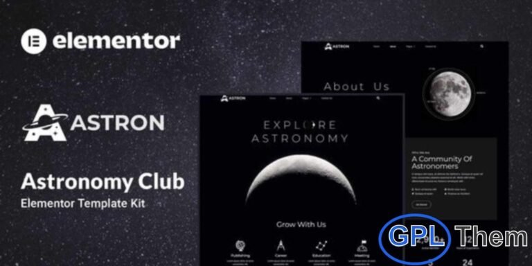 Astron – Astronomy Elementor Template Kit Astron is a modern and professional Elementor Template Kit designed for astronomy enthusiasts, observatories, educational platforms, and science-related businesses. With its clean and visually appealing design, Astron allows you to quickly build a fully functional website using the Elementor Page Builder plugin for WordPress — no coding required.