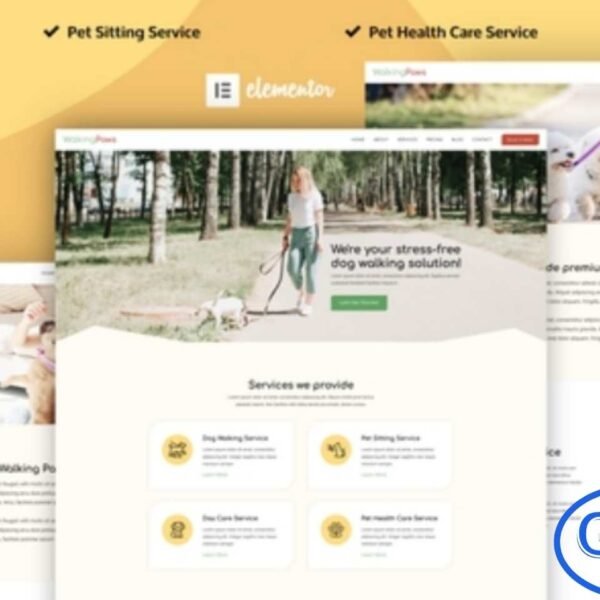 Walking Paws – Dog Walking & Pet Services Elementor Template Kit Walking Paws is a beautifully designed Elementor Template Kit tailored for Dog Walking, Pet Sitting, and Animal Care Service businesses. Crafted with precision and care, this kit allows you to build a professional and engaging WordPress website effortlessly—no coding required.
