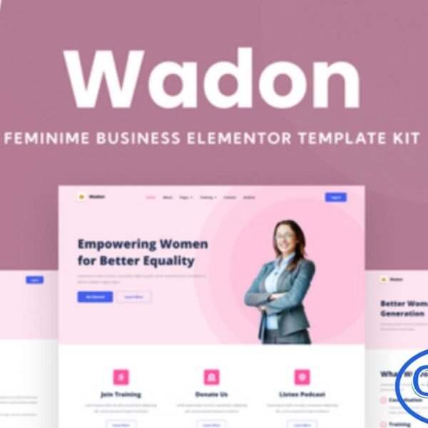 Wadon – Feminine Business Consultant Elementor Pro Template Kit Wadon is a stylish and empowering Elementor Pro Template Kit designed for Female Entrepreneurs, Business Coaches, and Consulting Professionals. With its elegant and feminine design, Wadon helps you build a modern, professional WordPress website that reflects confidence, sophistication, and trust.