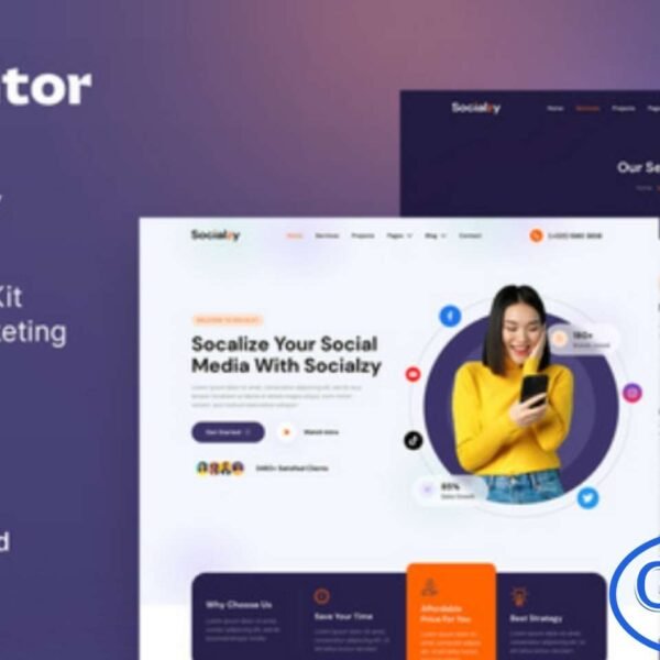 Socialzy – Social Media Marketing Agency Elementor Template Kit Socialzy is a modern and professional Elementor Template Kit designed for social media marketing agencies, SEO consultants, digital agencies, and other marketing businesses. Featuring a sleek and elegant design, Socialzy helps you attract clients, showcase your services, and highlight successful campaigns effectively.