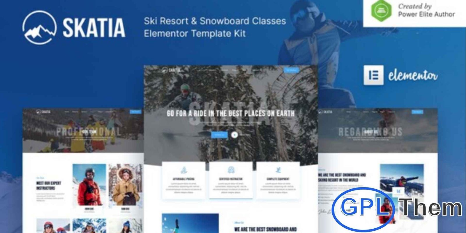 Skatia – Ski Resort & Snowboard Classes Elementor Template Kit Skatia – Ski Resort & Snowboard Classes Elementor Template Kit Skatia is a modern and visually appealing Elementor Template Kit designed for ski resorts, snowboard schools, winter sports centers, and adventure sports businesses. With its clean and professional design, Skatia makes it easy to create a WordPress website that showcases ski classes, resort facilities, rentals, and snowboarding communities.