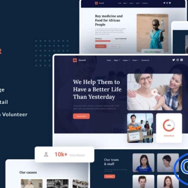 Gaveall – Charity Elementor Template Kit Gaveall is a modern and fully responsive Elementor Template Kit designed for charities, non-profits, and fundraising organizations. Ideal for NGOs, foundations, volunteer programs, and donation campaigns, Gaveall allows you to create a professional and visually appealing website that effectively promotes your cause.