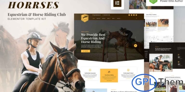Horrses – Equestrian & Horse Riding Club Elementor Template Kit Horrses is a modern and professional Elementor Template Kit designed for horse riding clubs, equestrian sports centers, and horseback training schools. Featuring a clean, elegant design with a fully responsive layout and retina-ready graphics, Horrses allows you to showcase services, training programs, events, and facilities effectively.