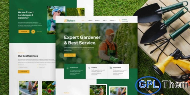 Naturn – Landscape & Gardening Elementor Template Kit Naturn is a modern and clean Elementor Template Kit designed for landscape designers, gardening services, florists, groundskeepers, and nature-focused businesses. This professionally crafted kit helps you build a responsive, elegant, and fully functional WordPress website without writing a single line of code.