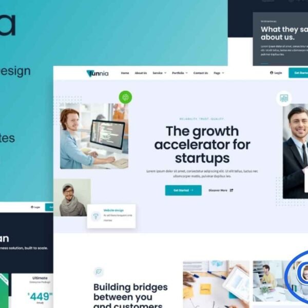 Funnia – Digital Agency Elementor Template Kit Funnia is a modern and fully responsive Elementor Template Kit designed for digital agencies, creative studios, and tech service providers. With 12 pre-built templates featuring a sleek and contemporary style, Funnia is ideal for businesses offering services such as graphic design, website development, SEO, digital marketing, advertising, social media management, and app development.