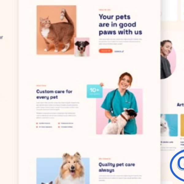 Pawsy – Pet Care & Veterinary Elementor Template Kit Pawsy is a modern and user-friendly Elementor Template Kit designed for pet shops, pet care centers, veterinary clinics, pet spas, and animal health services.