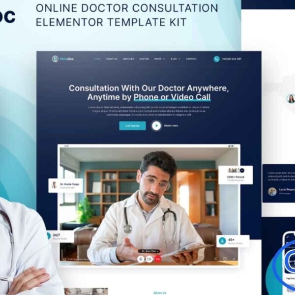 Holadoc – Online Doctor Consultation Elementor Template Kit Holadoc is a modern and professional Elementor Template Kit designed for online doctor consultation services, medical clinics, hospitals, healthcare providers, pharmacies, and other health-related businesses. With a clean and contemporary design, Holadoc allows you to showcase medical services, doctors, appointments, and healthcare information effectively.