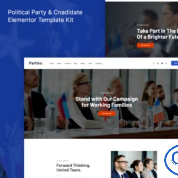 Partiso – Political Party & Candidate Elementor Template Kit Partiso is a modern and versatile Elementor Template Kit designed specifically for political websites. Ideal for politicians, political leaders, activists, election campaigns, political parties, and individual candidates, this kit also suits social movements, political reviews, and non-profit organization websites.