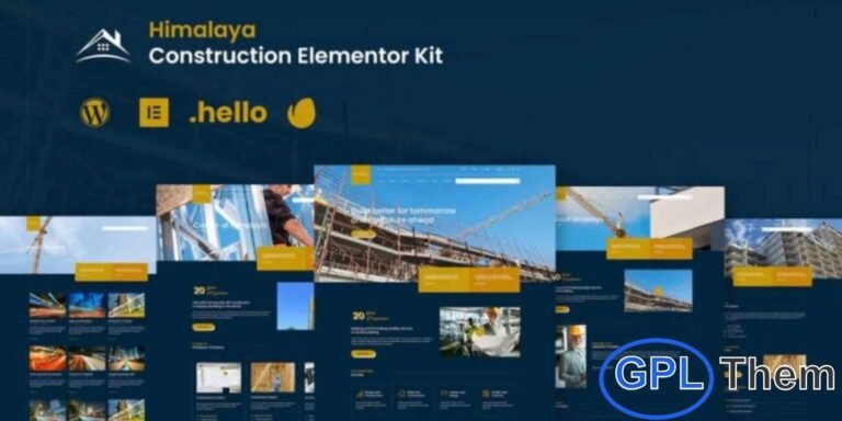 Himalaya – Construction Elementor Template Kit Himalaya is a modern and professional Elementor Template Kit designed for construction companies, builders, contractors, and architecture firms. Packed with industry-specific features, this kit makes it easy to showcase projects, services, team members, and company information. With a fully responsive and clean design, Himalaya allows you to build a professional construction website in minutes.