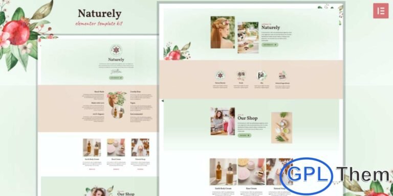 Naturely – Natural Cosmetics & Beauty Elementor Template Kit Naturely is a beautifully designed Elementor Template Kit crafted for natural cosmetics brands, organic skincare shops, beauty salons, and wellness businesses. With its fresh and eco-inspired design, this kit enables you to build a stunning WordPress website quickly and effortlessly.