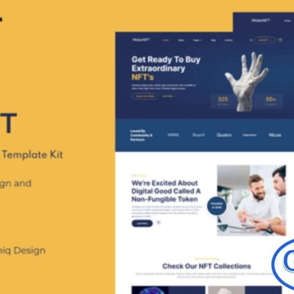 MisterNFT – NFT Portfolio Elementor Template Kit MisterNFT is a modern and user-friendly Elementor Template Kit designed for creating professional NFT portfolio and digital asset showcase websites. Packed with beautifully crafted pre-made templates, this kit allows you to build a complete website without writing a single line of code.