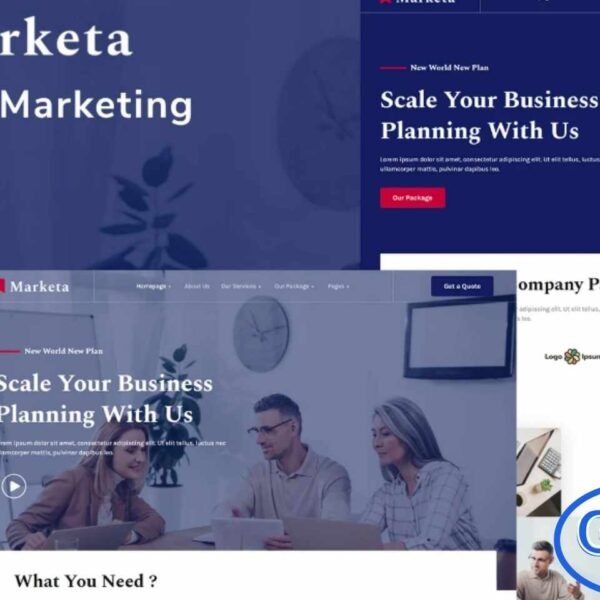 Marketa – Digital Agency Business Services Elementor Template Kit Marketa is a modern and professional Elementor Template Kit designed for digital agencies, marketing firms, and business service providers. With its clean and versatile layouts, Marketa makes it easy to create a responsive and visually appealing website that highlights your services, portfolio, and team.