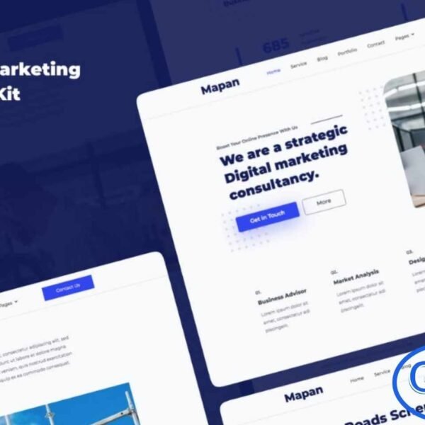 Mapan – Digital Marketing Elementor Template Kit Mapan is a modern and professional Elementor Template Kit designed for digital marketing agencies, freelancers, and corporate businesses. Perfect for showcasing services, portfolios, and professional achievements, Mapan features a clean, pixel-perfect design that is fully responsive and adapts seamlessly to all screen sizes.