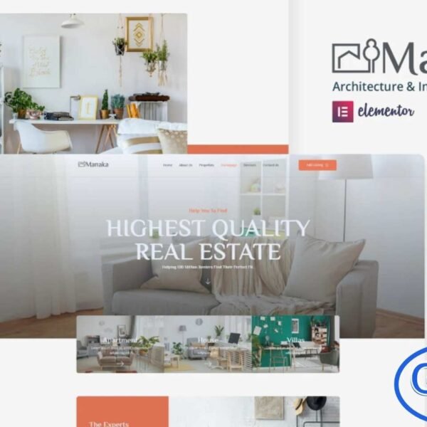 Manaka – Architecture & Interior Elementor Template Kit Manaka is a modern and professional Elementor Template Kit designed for real estate businesses, interior designers, architects, and furniture companies. Featuring a clean, elegant, and unique design, Manaka allows you to create a fully responsive website that looks stunning on all devices.