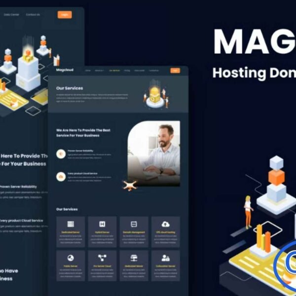 Magcloud – Hosting & Domain Elementor Template Kit Magcloud is a modern and professional Elementor Template Kit designed for web hosting companies, domain providers, and tech businesses. With its clean and corporate design, Magcloud allows you to showcase your services, pricing plans, and company achievements in a professional and visually appealing way.