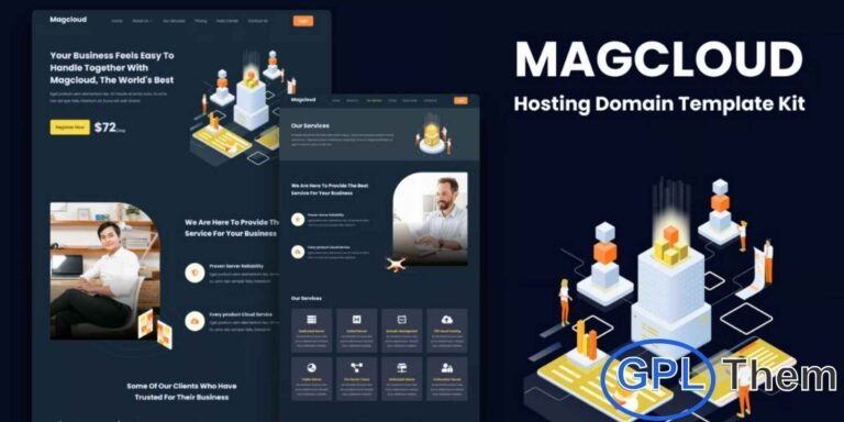 Magcloud – Hosting & Domain Elementor Template Kit Magcloud is a modern and professional Elementor Template Kit designed for web hosting companies, domain providers, and tech businesses. With its clean and corporate design, Magcloud allows you to showcase your services, pricing plans, and company achievements in a professional and visually appealing way.