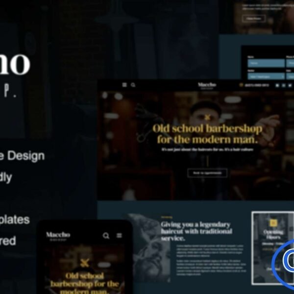 Maccho – Gentlemen Barbershop Elementor Template Kit Maccho is a modern and stylish Elementor Template Kit designed specifically for barbershops, hair salons, and grooming services. Featuring over 12 pre-built templates with sleek layouts and a professional design, Maccho allows you to create a fully responsive and visually appealing website with ease.
