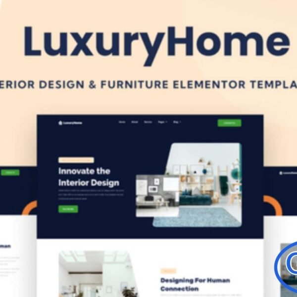 LuxuryHome – Interior Design & Furniture Elementor Template Kit LuxuryHome is a modern and professional Elementor Template Kit designed for interior design agencies, architecture services, and furniture stores. With its clean, elegant, and visually appealing design, LuxuryHome allows you to create a fully responsive website that showcases your projects, services, and products in style.