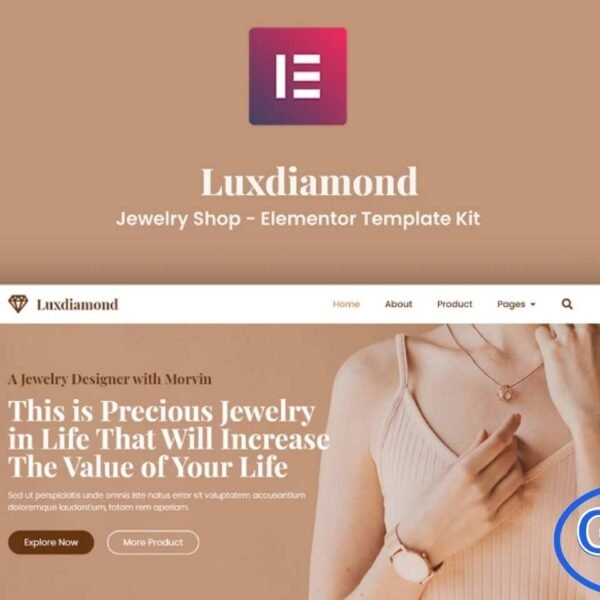 Luxdiamond – Jewelry Shop Elementor Template Kit Luxdiamond is a modern and elegant Elementor Template Kit designed for jewelry stores, online shops, and luxury product websites. With its clean and visually appealing design, Luxdiamond allows you to showcase your products, collections, and services professionally.