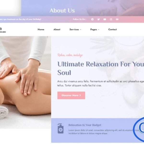 Luna – Spa & Wellness Elementor Template Kit Luna is a modern and elegant Elementor Template Kit designed for spas, wellness centers, meditation studios, beauty salons, and fashion-related services. With its clean and visually appealing design, Luna allows you to effectively showcase your services, treatments, and offerings to attract clients.