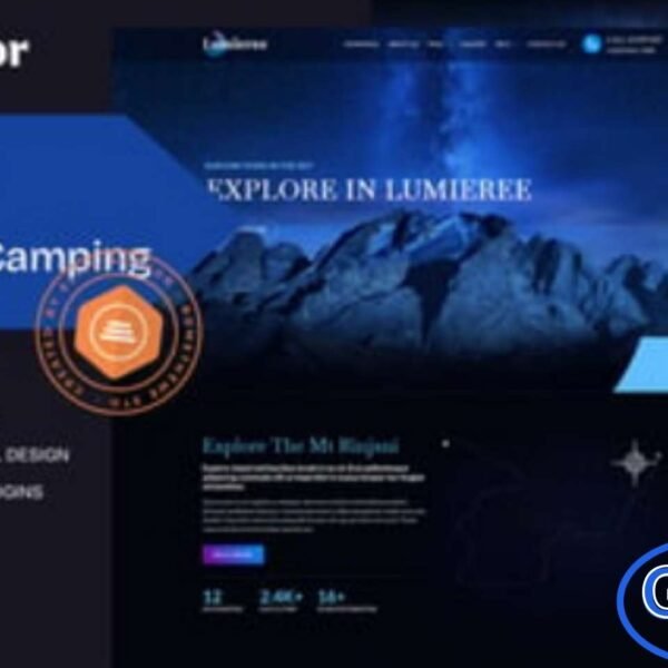 Lumieree – Adventure Travel & Night Camping Elementor Template Kit Lumieree is a modern and visually captivating Elementor Template Kit designed for adventure travel, outdoor activities, and night camping websites. With its clean and engaging design, Lumieree allows you to showcase hiking trips, camping experiences, stargazing tours, and other outdoor adventures in a professional and immersive way.